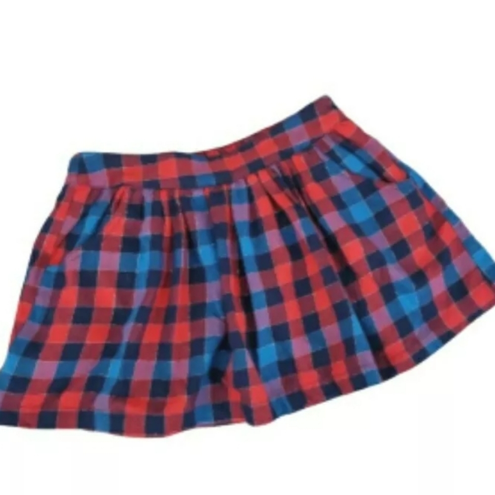 Justice Girls Skirt Size 12 Blue Red Metallic